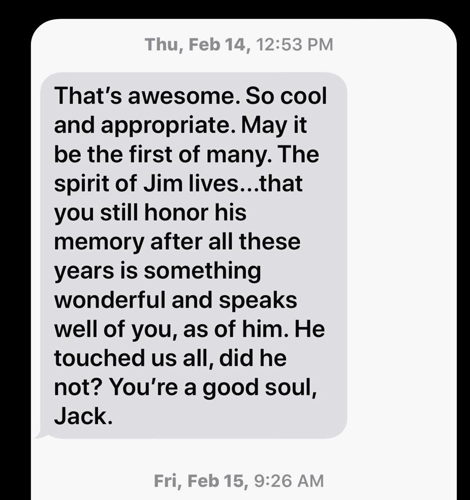 The Stubbins family reaction upon learning that the McShanes had named a horse after Jim Stubbins. (Courtesy of the McShane family)